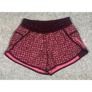 Lululemon Tracker Short III Women’s 6 Mountain Peaks Bordeaux Gym Yoga Workout